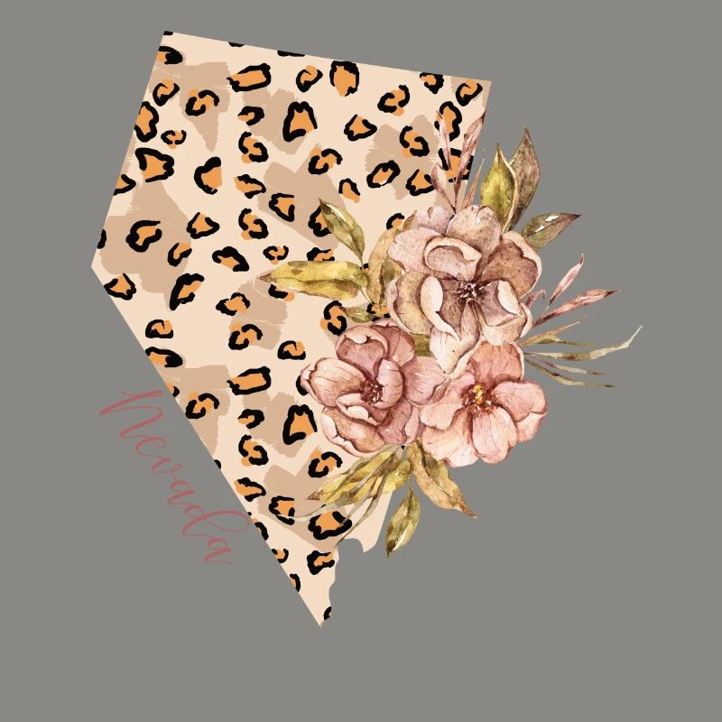Nevada Leopard Pattern Map Leo