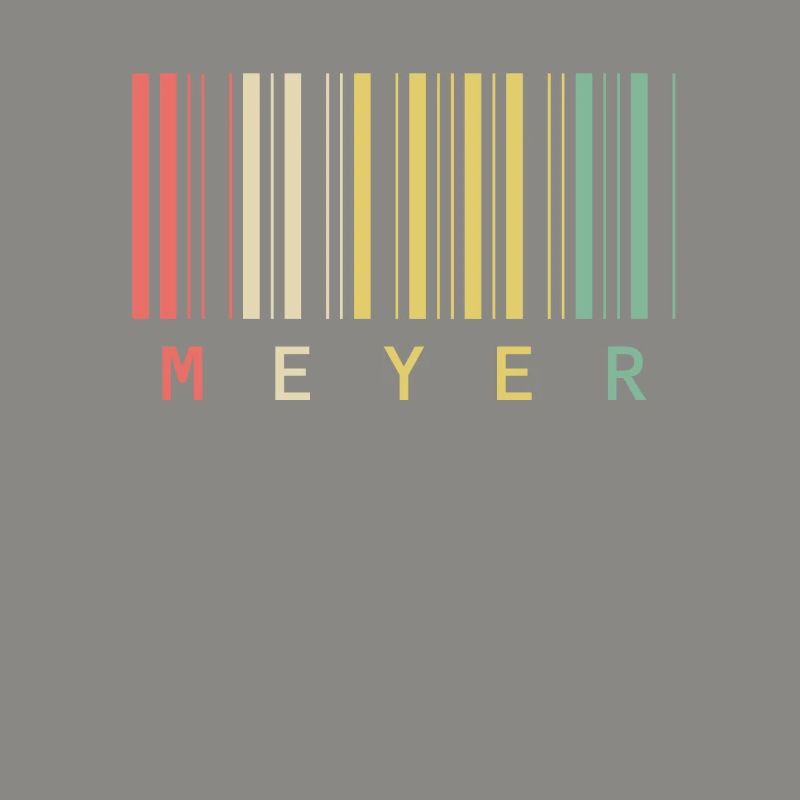 Meyer Family Name Bar Code Barcode Gift