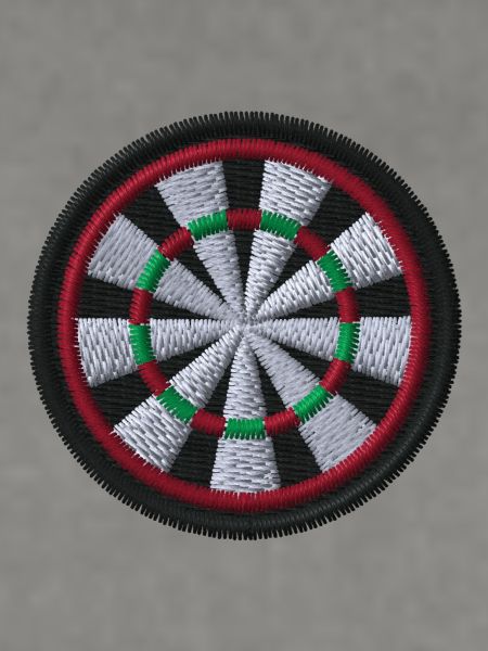 Dartscheibe bestickt