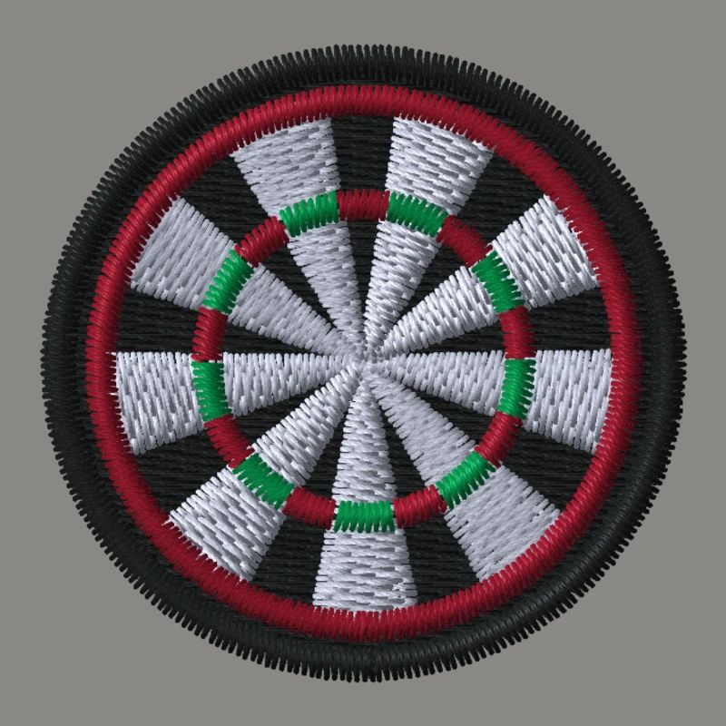 Cible de fléchettes brodée