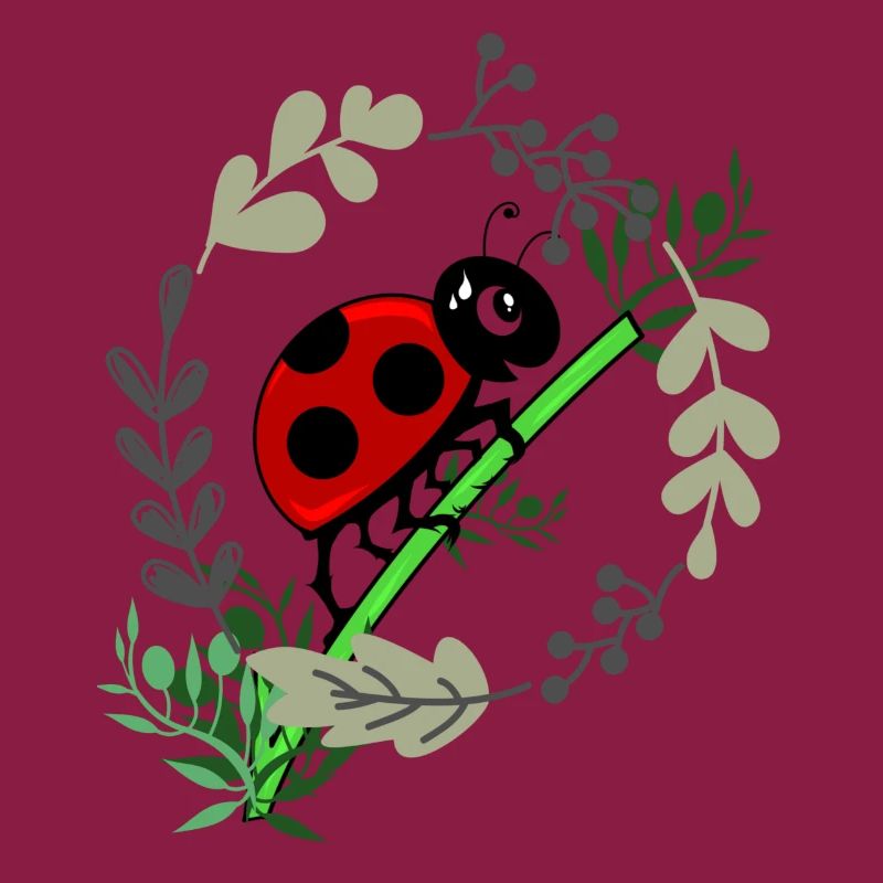 Ladybug botany comic style