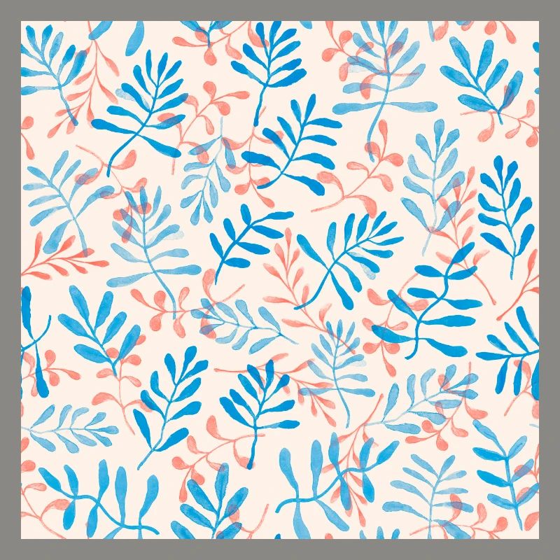 Conception de branches bleues et corail