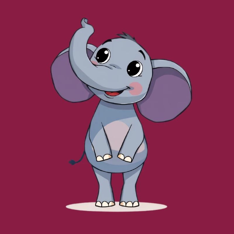 Conception graphique d’éléphant mignon