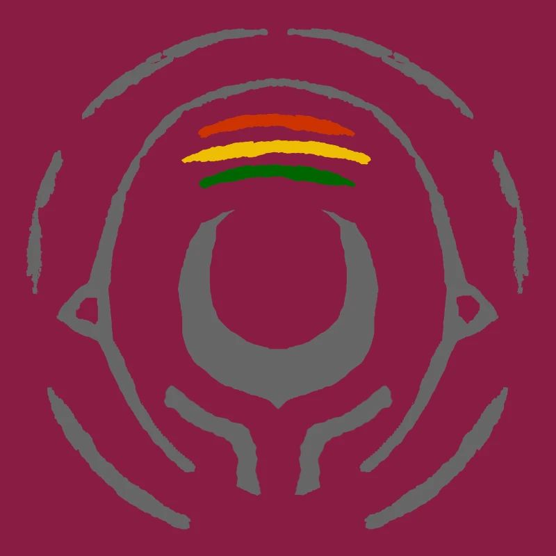 Abstract Reggae Circle Pattern