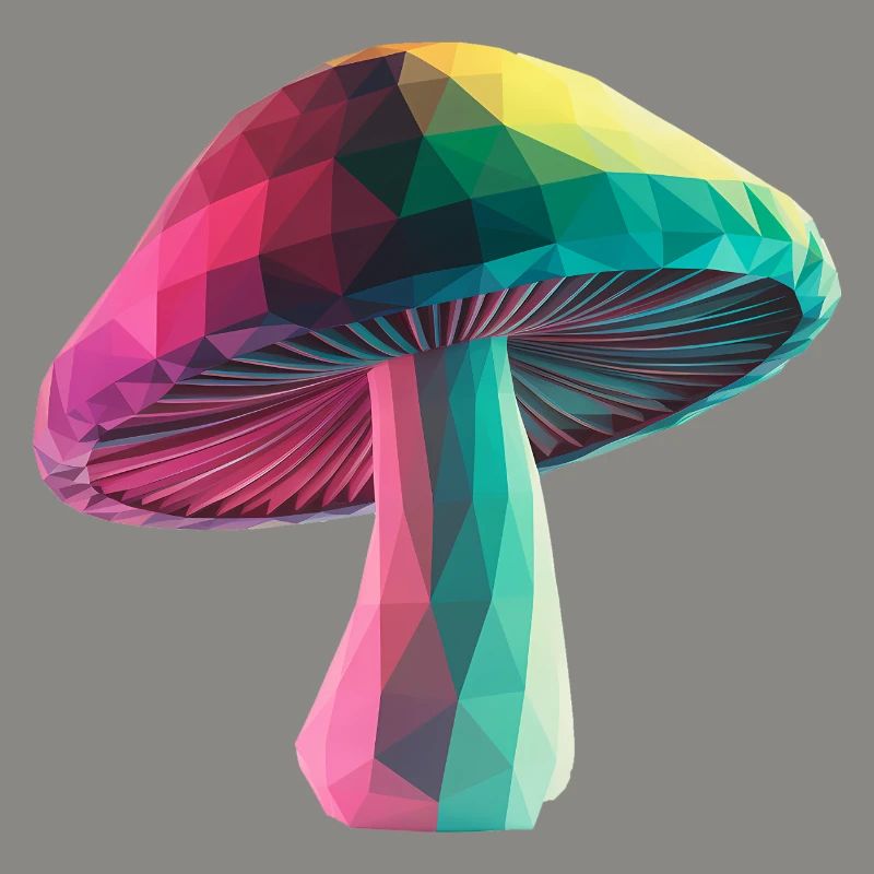 Champignon - Logo Low Poly cool