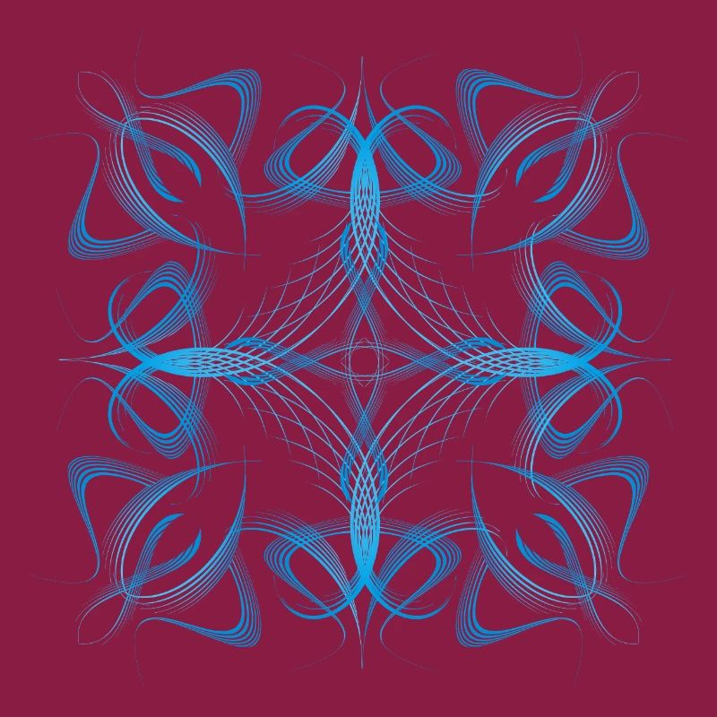 Delicate dynamic blue line pattern