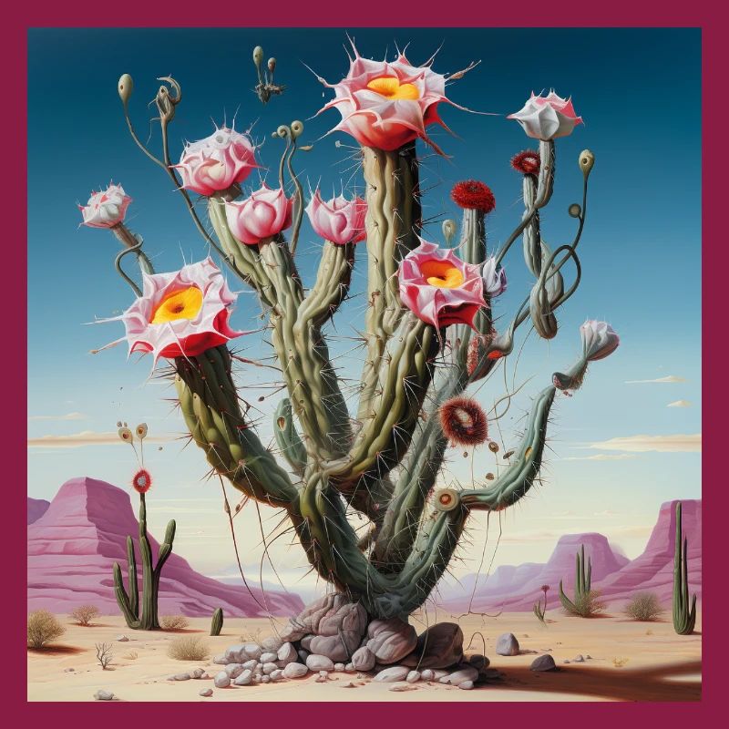 Jonc de fleur de cactus du désert