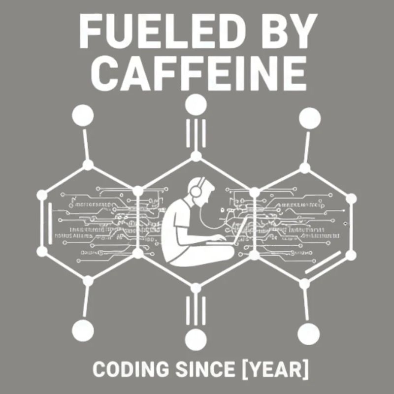 Fueled by Caffeine Coding Shirt | Programmierer
