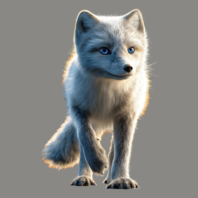 Polarfuchs Schneefuchs Eisfuchs Süßer Weißer Fuchs
