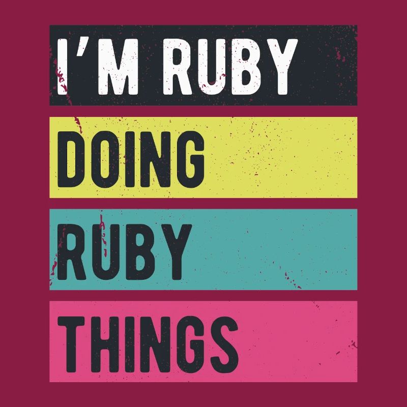 Je suis Ruby qui fait des couleurs rétro de Ruby Things
