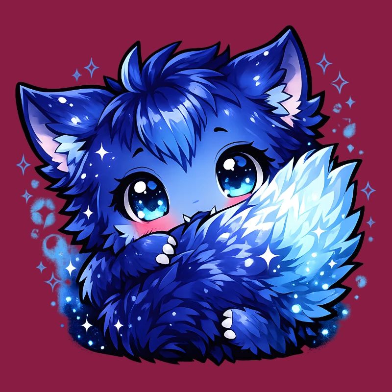 Blauer Eisfuchs Chibi-Design