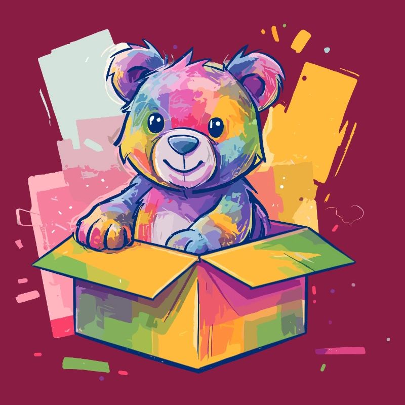 Rainbow Bear in a Box