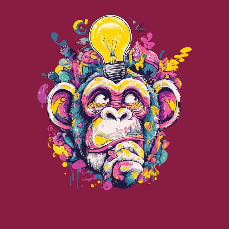 Glowing Monkey Graffiti