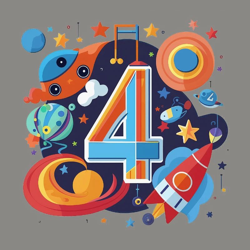 Monde de fusées du 4e anniversaire de l’espace