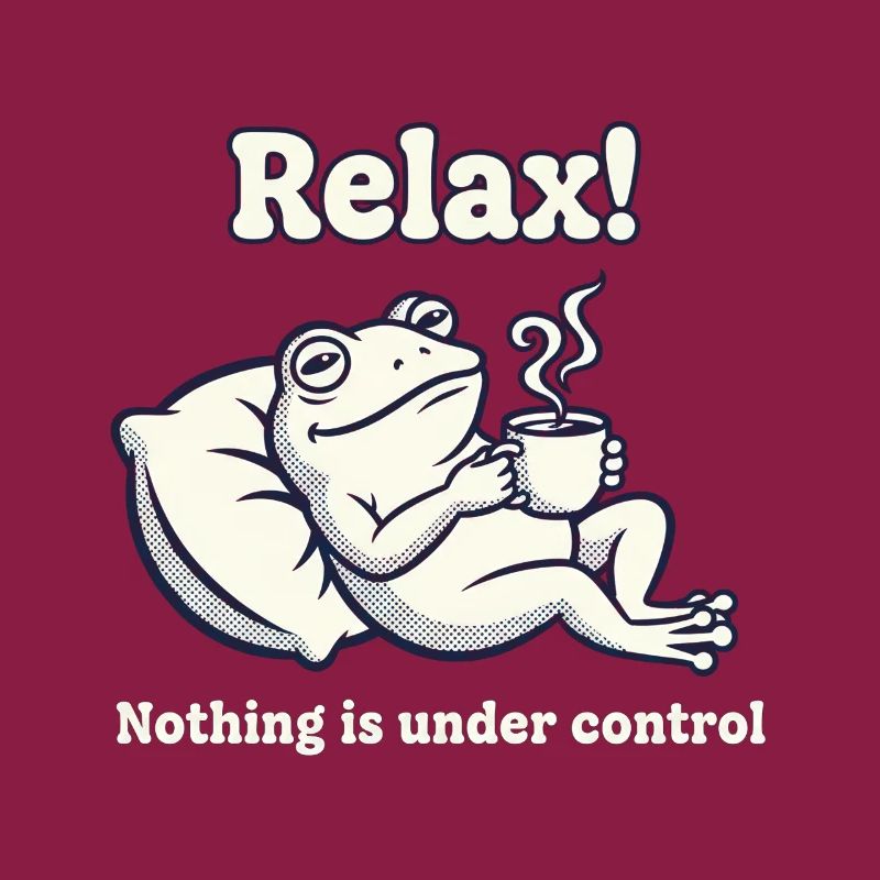 Relaxed frog: Nothing is under control