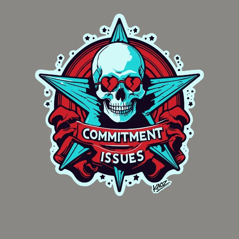 Commitment Issues Skull Badge