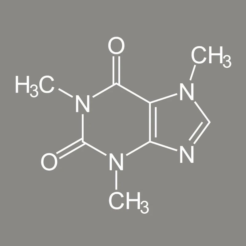 Caffeine Molecule Addicted Coffee Lovers