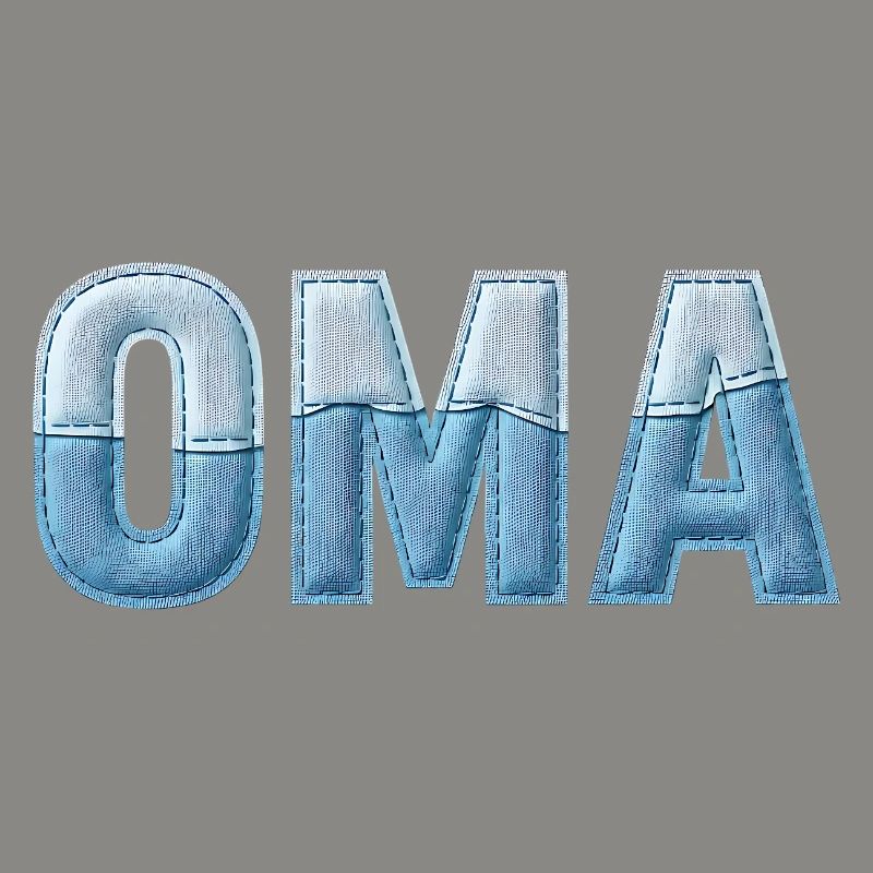 Granny Denim Lettering Patchwork Trend
