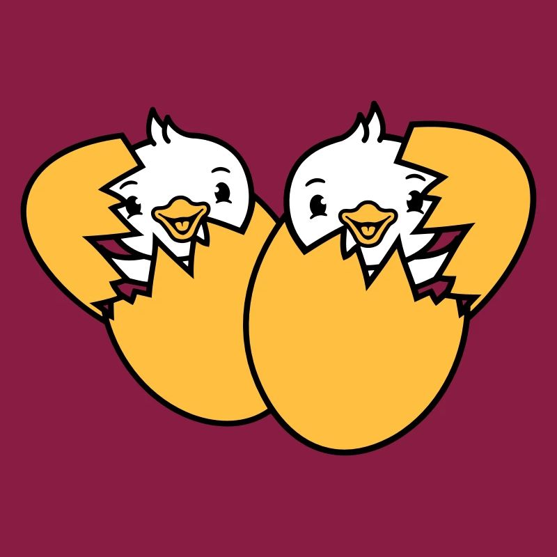 2 Birds Two Chicks Egg Hatch Born Eggshell