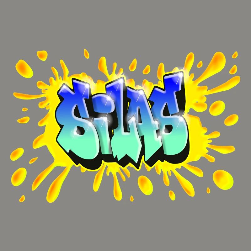 Graffiti SILAS NAME GESCHENK GEBURTSTAG GEBURT