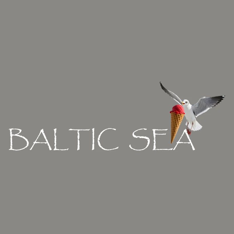 Ostsee Möwe die Eis klaut