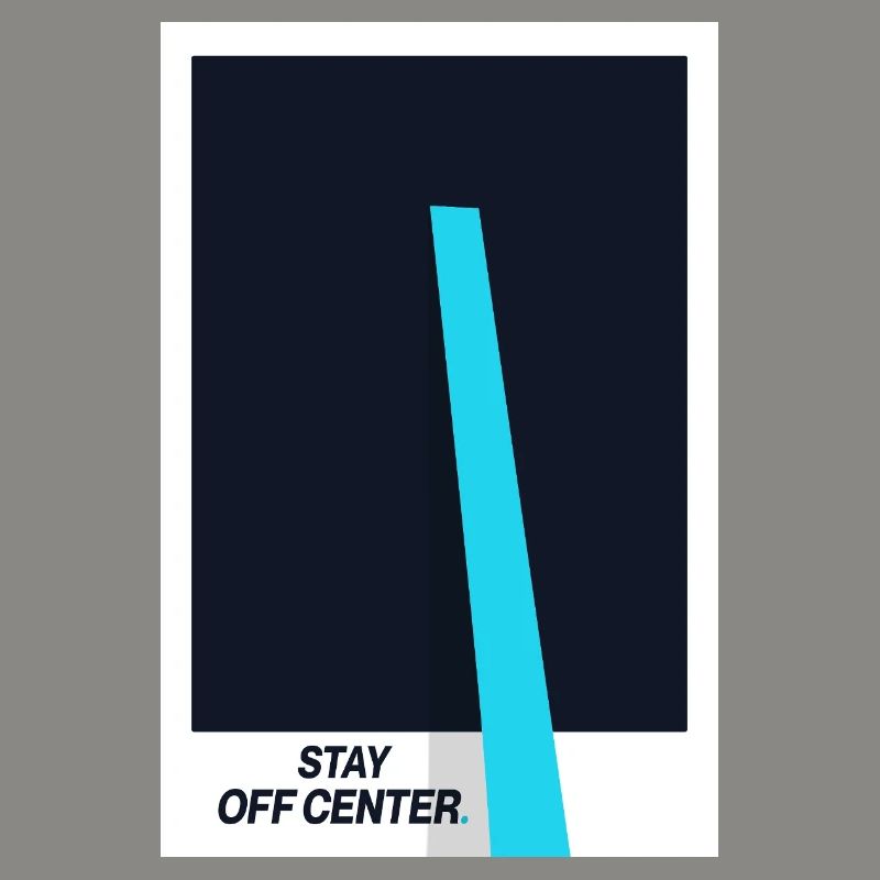 Reste hors du centre. Déclaration de conception moderne