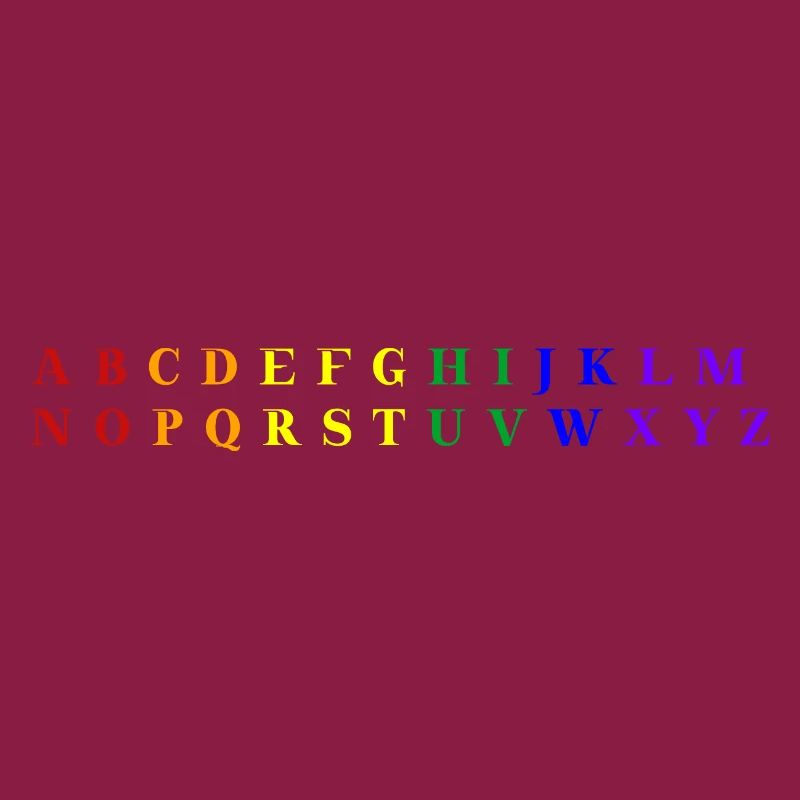 ABC Regenbogen Alphabet Geschenkidee Einschulung