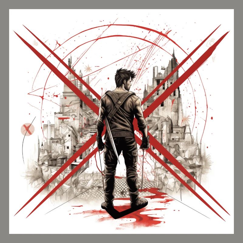 Comic Style "Red X"