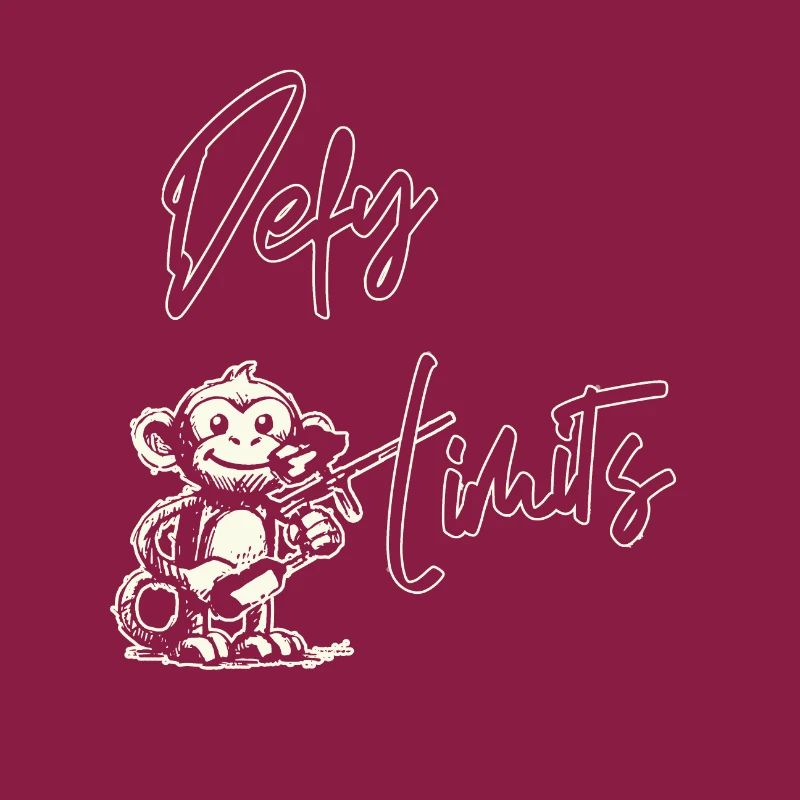 Defy limits white paintball monkey