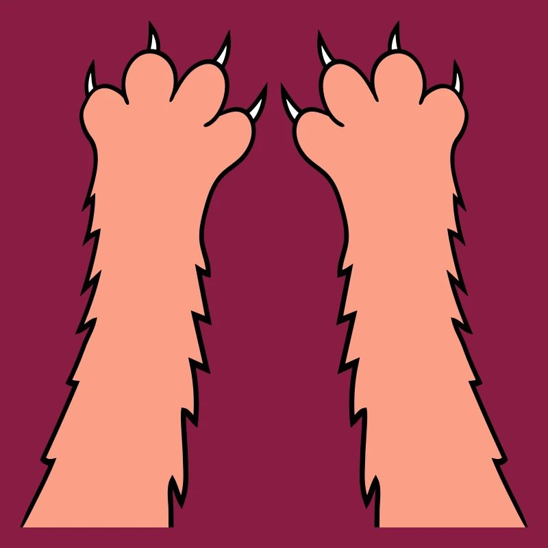 Chats, griffes, pattes, pattes, griffes acérées, grattage
