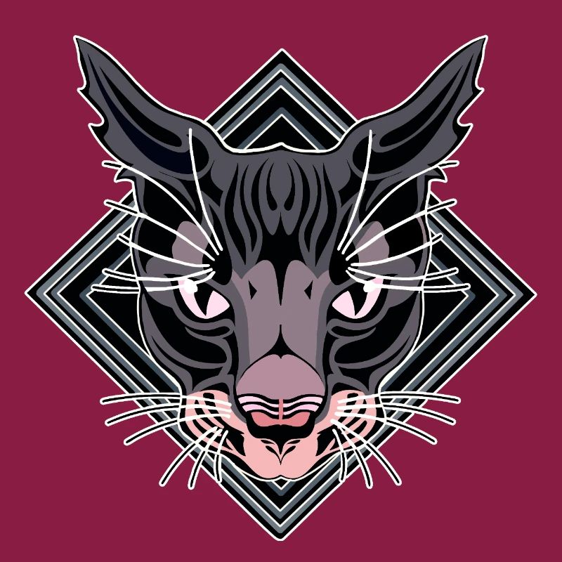 Stylized Panther Head Design