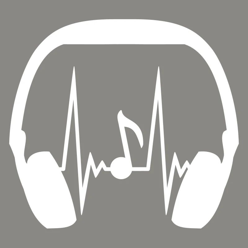 Kopfhörer Note Musiknote Puls Frequenz Herzschlag