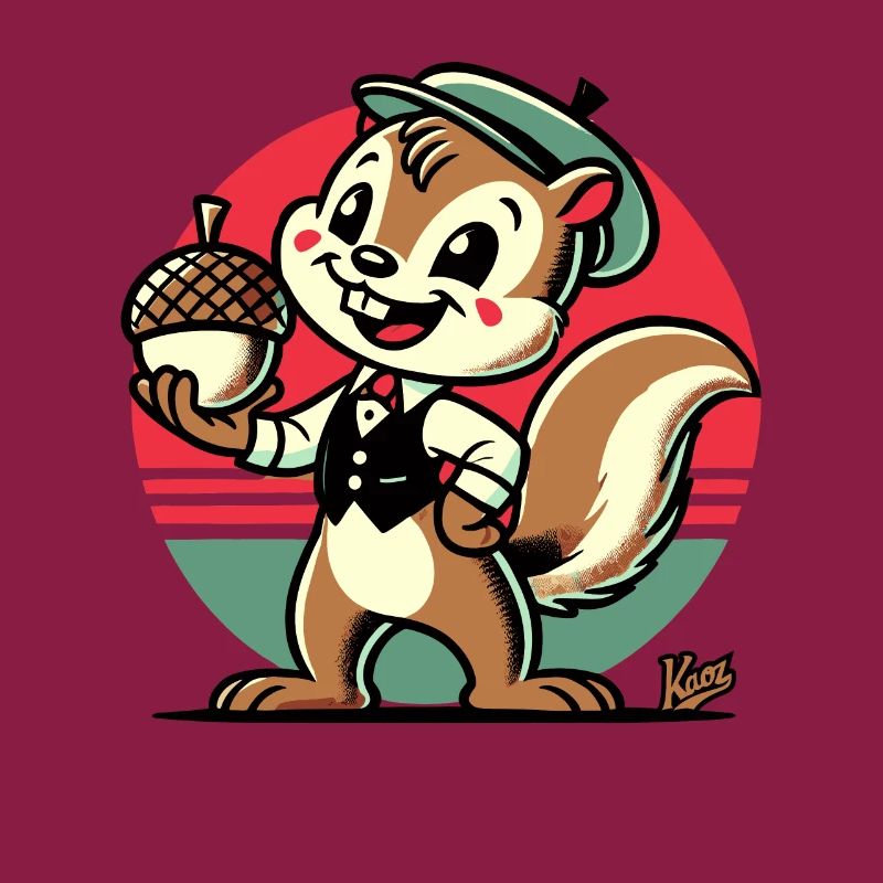 Squirrel with hazelnut