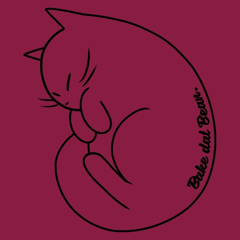 Bake dat Bean | Cute curled up cat