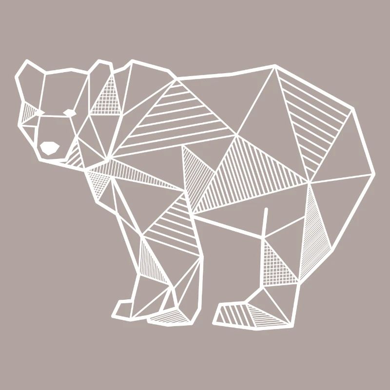 Bear geometric gift idea bear animal triangle