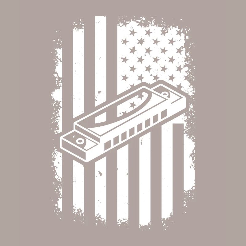 Harmonica US Flag Harmonica Musician Harmonica Ins