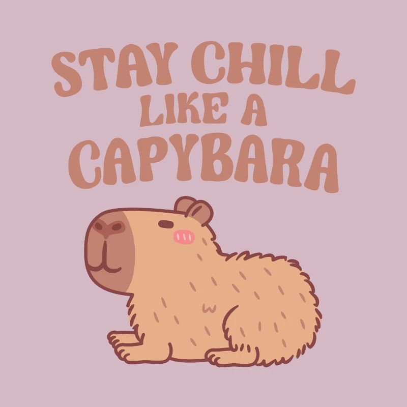 Mignon Capybara Restez Chill Comme Un Capybara