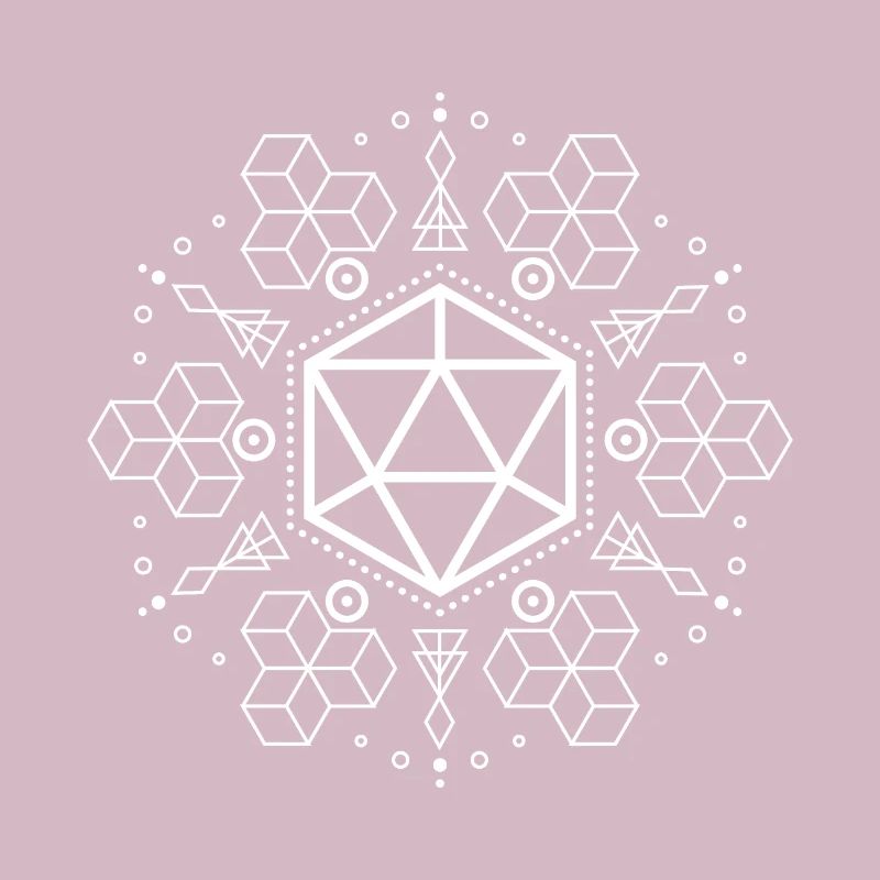 Geometric Polyhedral D20 Dice Shapes