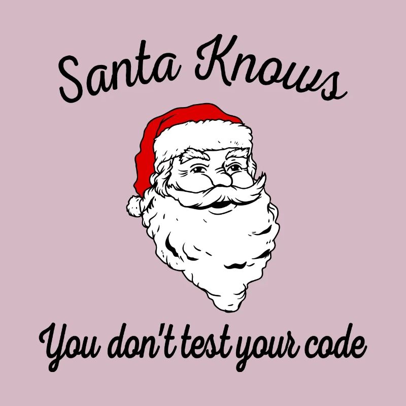 Santa Knows You Don't Test Your Code Funny Develop