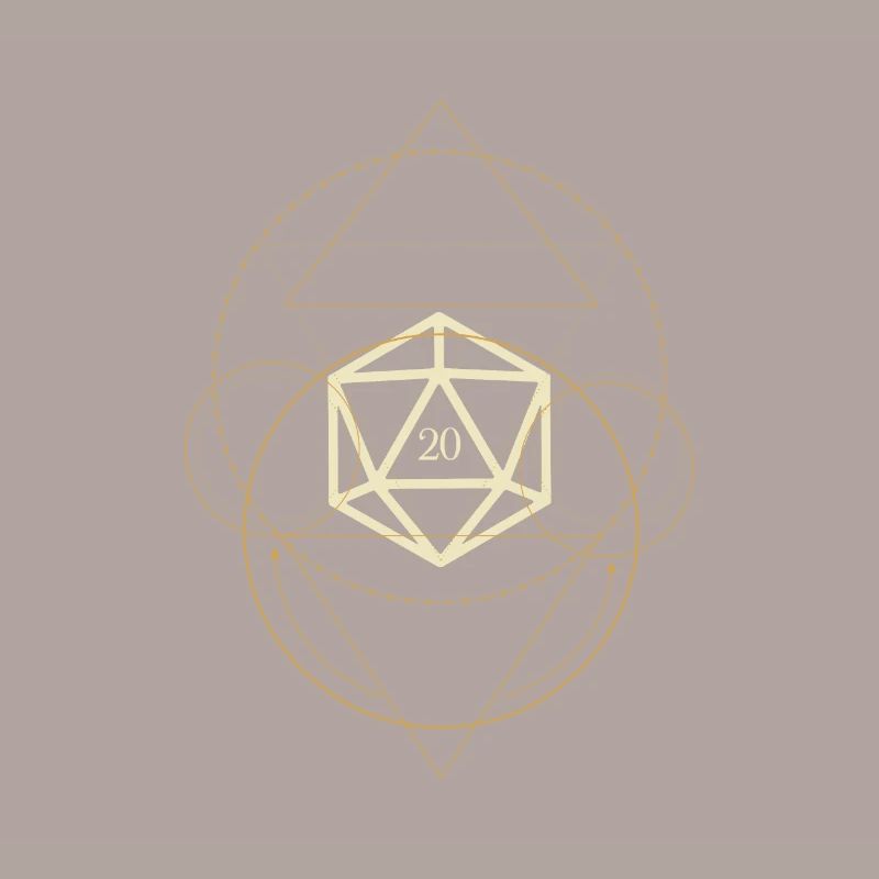 Esoteric Polyhedral D20 Dice Tabletop Magic Symbol