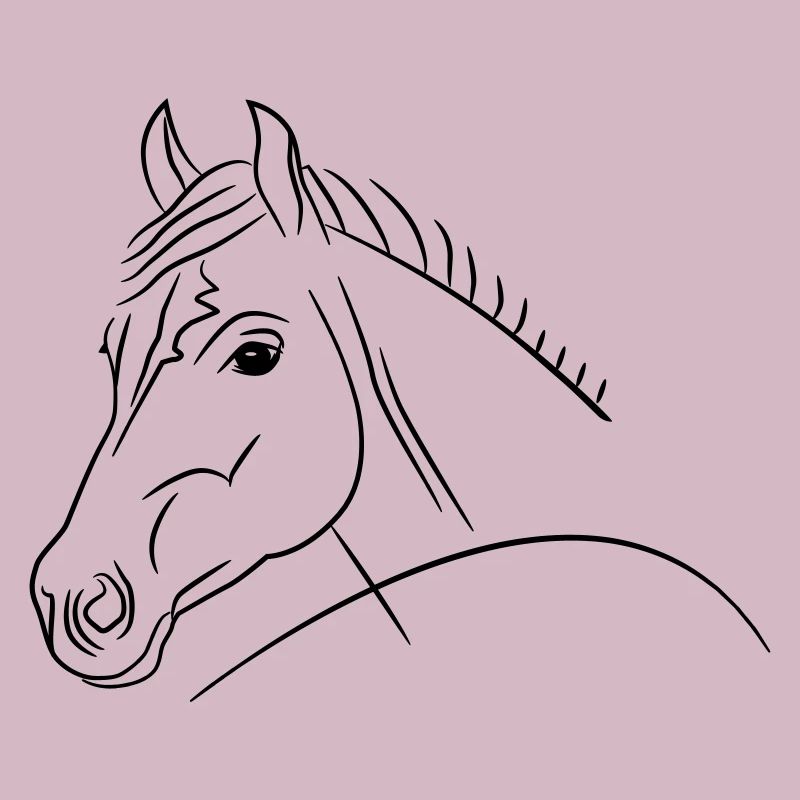 Illustration de tête de cheval