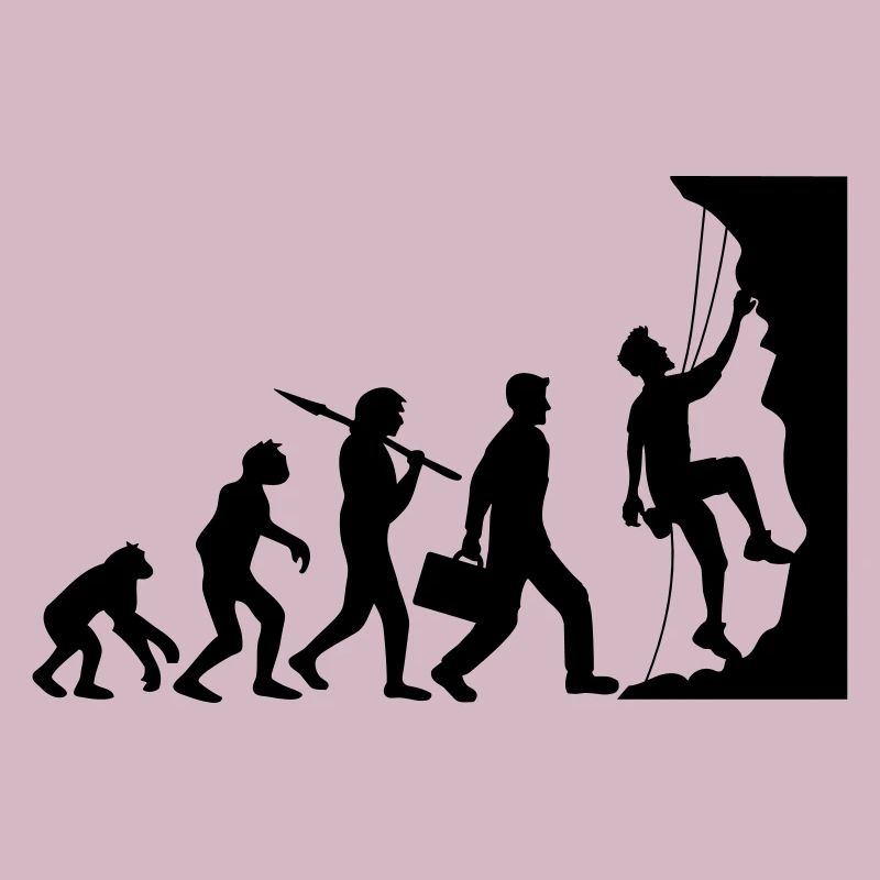 evolution entwicklung geboren steilwand bergsteige