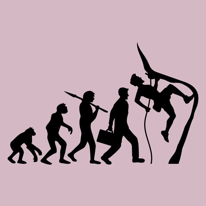 Evolution de grimpeurs de corde d'escalade