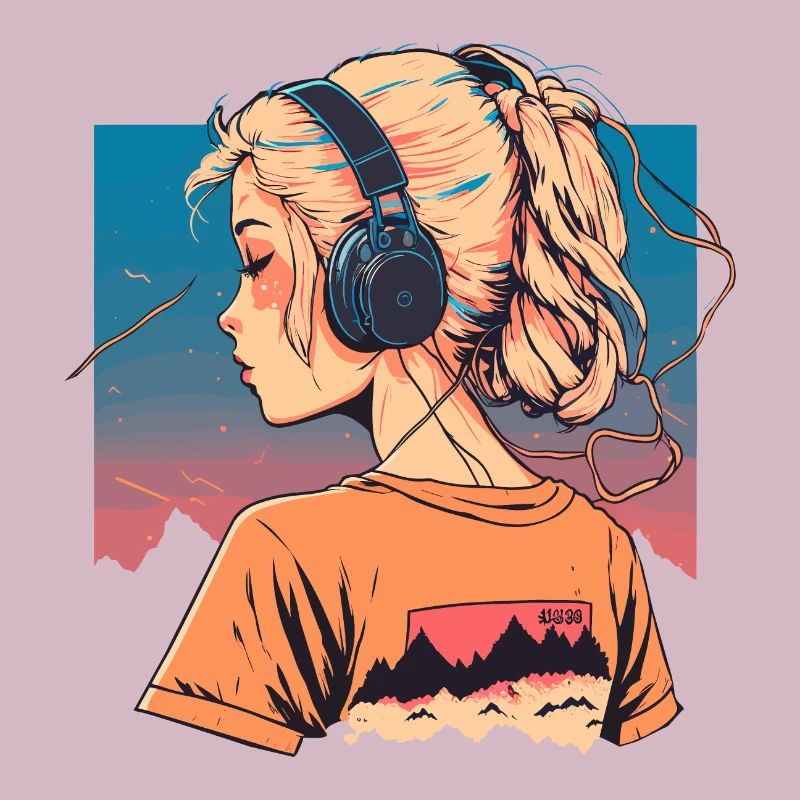 Vaporwave Anime Mädchen