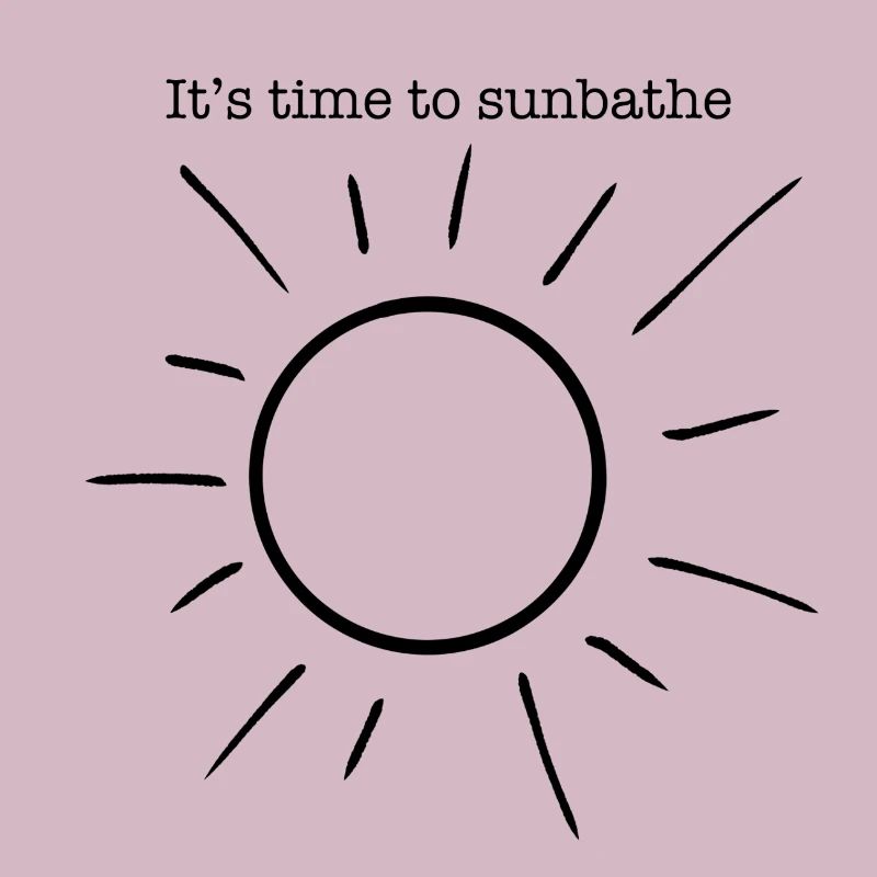 C’est l’heure de bronzer. Il est temps de profiter du soleil.