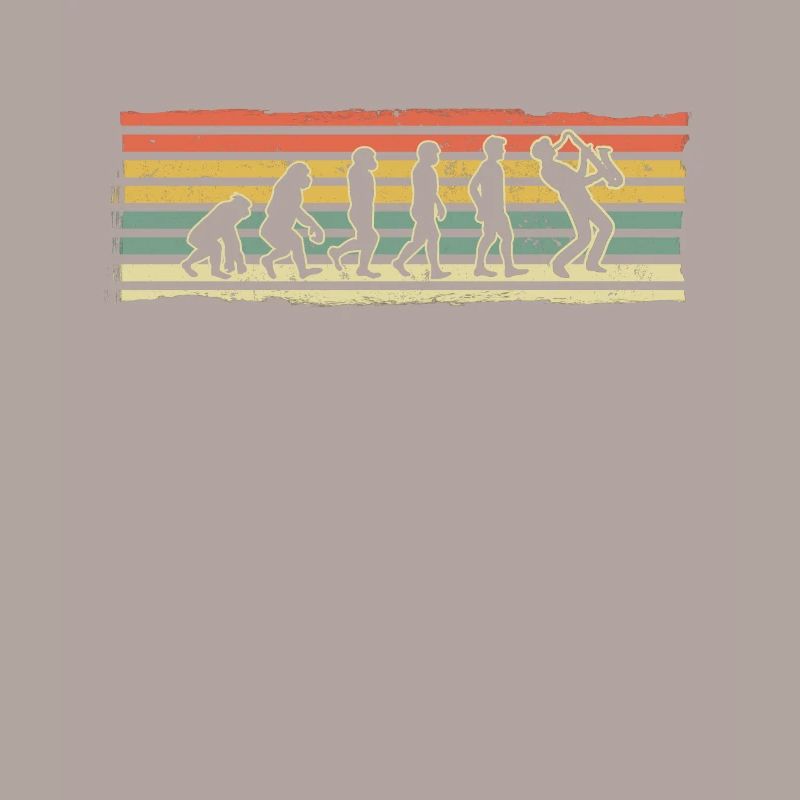 Saxophon Spieler Geschenk Spaß Evolution eines