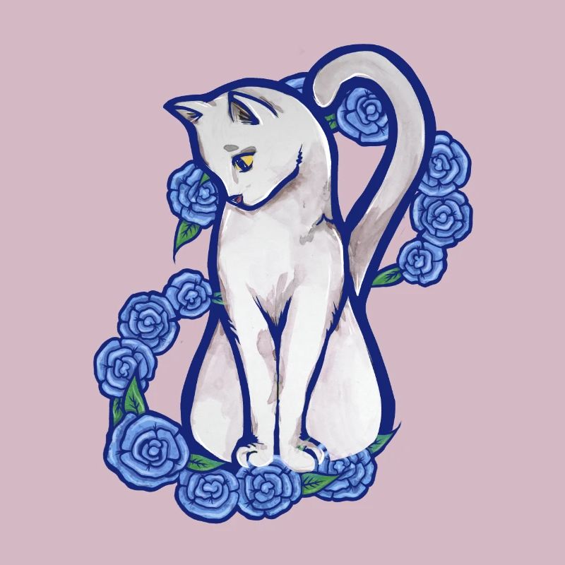 Weiße Katze