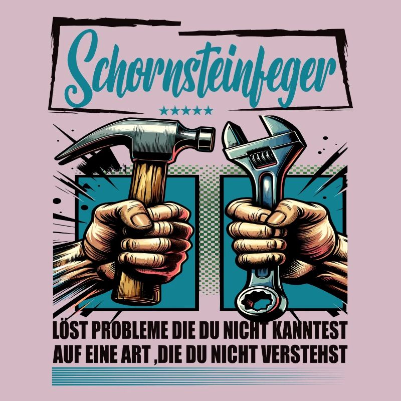 Schornsteinfeger Beruf mit lustigen Spruch