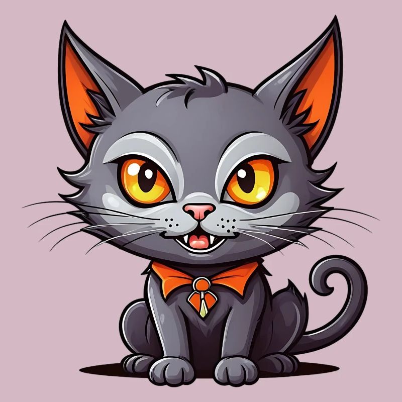 Chat vampire noir