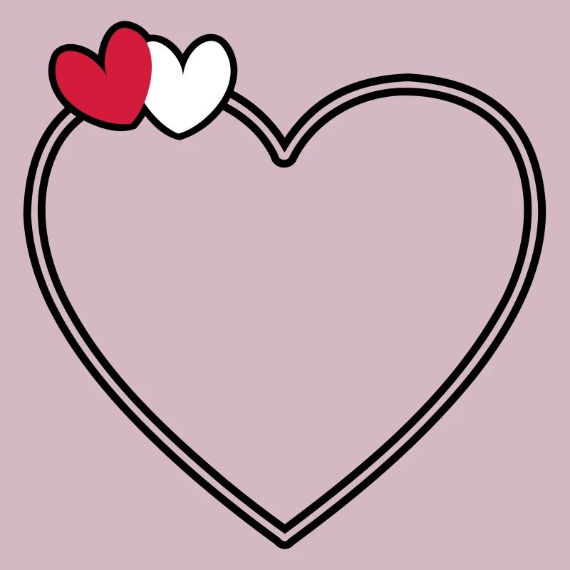 2 hearts heart frame